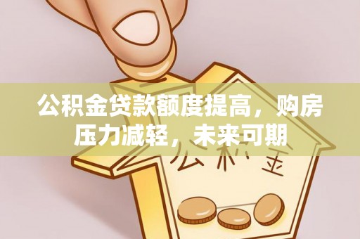 新干公积金贷款额度提高，购房压力减轻，未来可期
