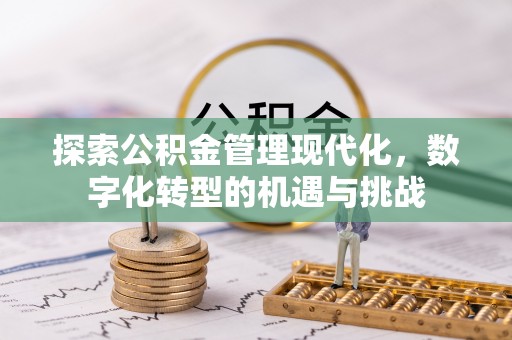 新干探索公积金管理现代化，数字化转型的机遇与挑战