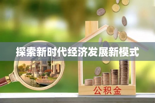 新干探索新时代经济发展新模式