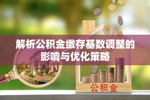 新干解析公积金缴存基数调整的影响与优化策略