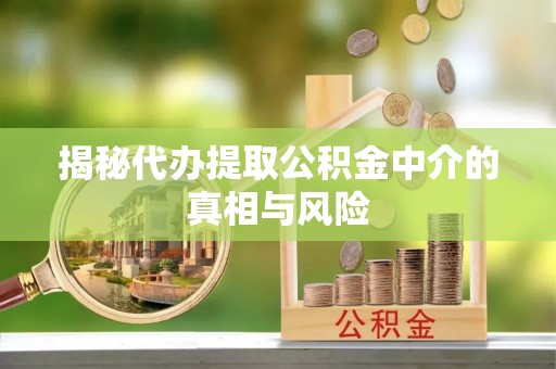 新干揭秘代办提取公积金中介的真相与风险
