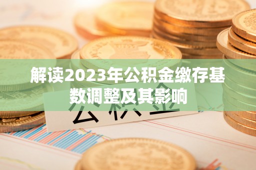 新干解读2023年公积金缴存基数调整及其影响