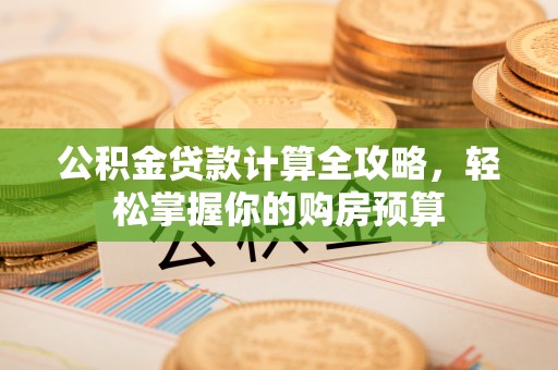 新干公积金贷款计算全攻略，轻松掌握你的购房预算