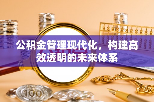 新干公积金管理现代化，构建高效透明的未来体系