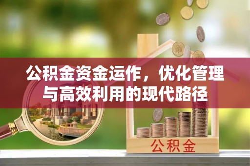 新干公积金资金运作，优化管理与高效利用的现代路径