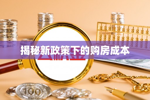 新干揭秘新政策下的购房成本