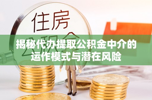 新干揭秘代办提取公积金中介的运作模式与潜在风险