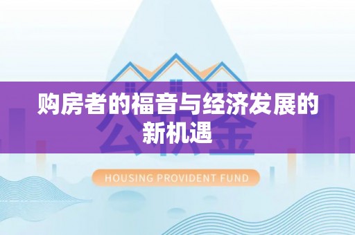 新干购房者的福音与经济发展的新机遇