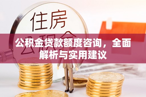 新干公积金贷款额度咨询，全面解析与实用建议