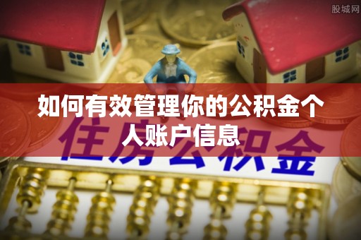 新干如何有效管理你的公积金个人账户信息