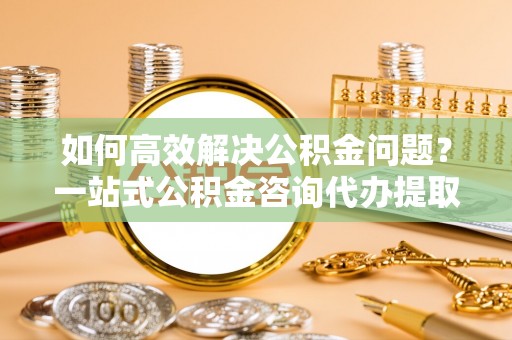 新干如何高效解决公积金问题？一站式公积金咨询代办提取服务全解析