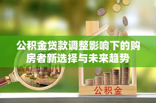 新干公积金贷款调整影响下的购房者新选择与未来趋势