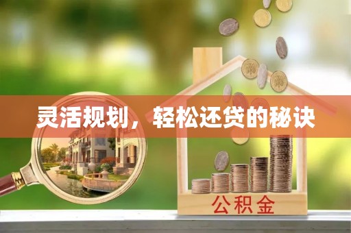 新干灵活规划，轻松还贷的秘诀