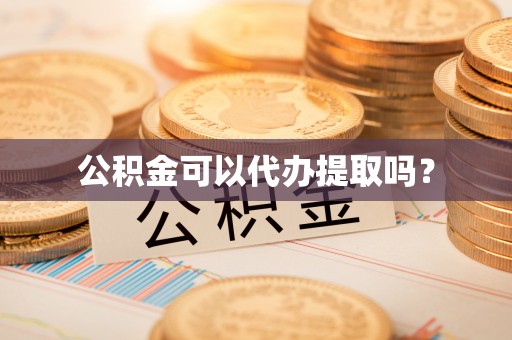 新干公积金可以代办提取吗？