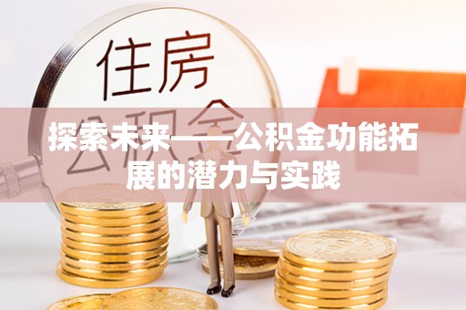 新干探索未来——公积金功能拓展的潜力与实践