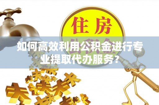 新干如何高效利用公积金进行专业提取代办服务？